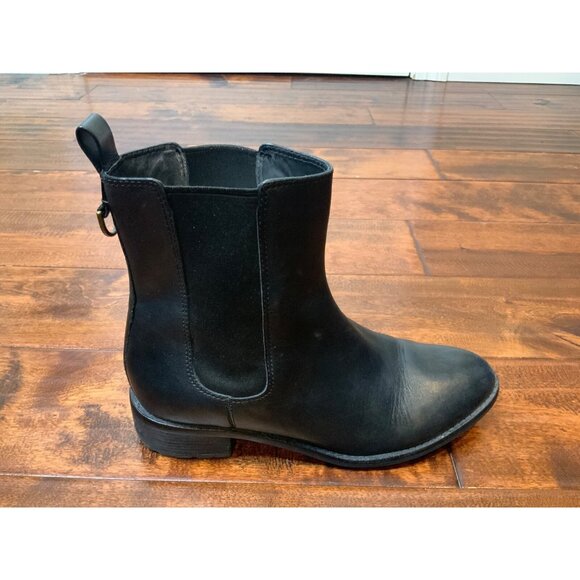 Cole Haan Grand OS Evan Waterproof Black Leather Short Mid Shaft Boot, Size 8.5 - Picture 1 of 8